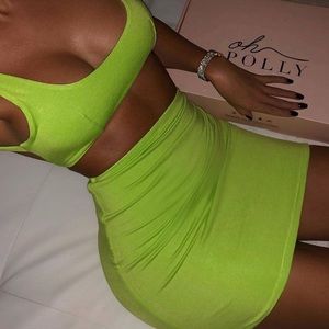 OH POLLY double layered scoop neck 2 piece